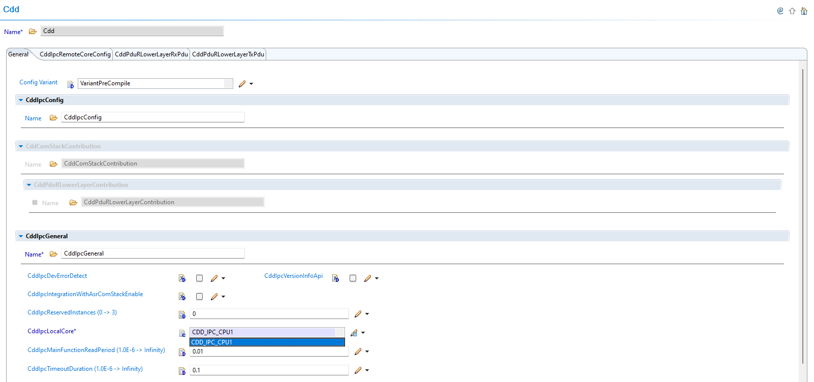 Old IPC Context Configuration