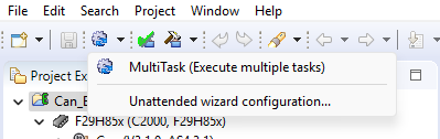 EB Tresos MultiTask Shortcut Button