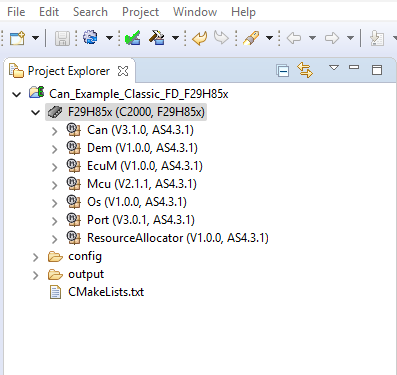 EB Tresos Project Import Complete