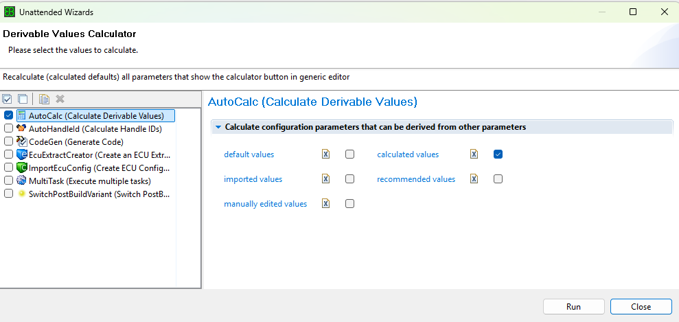 EB Unattended Wizard Config Dialog