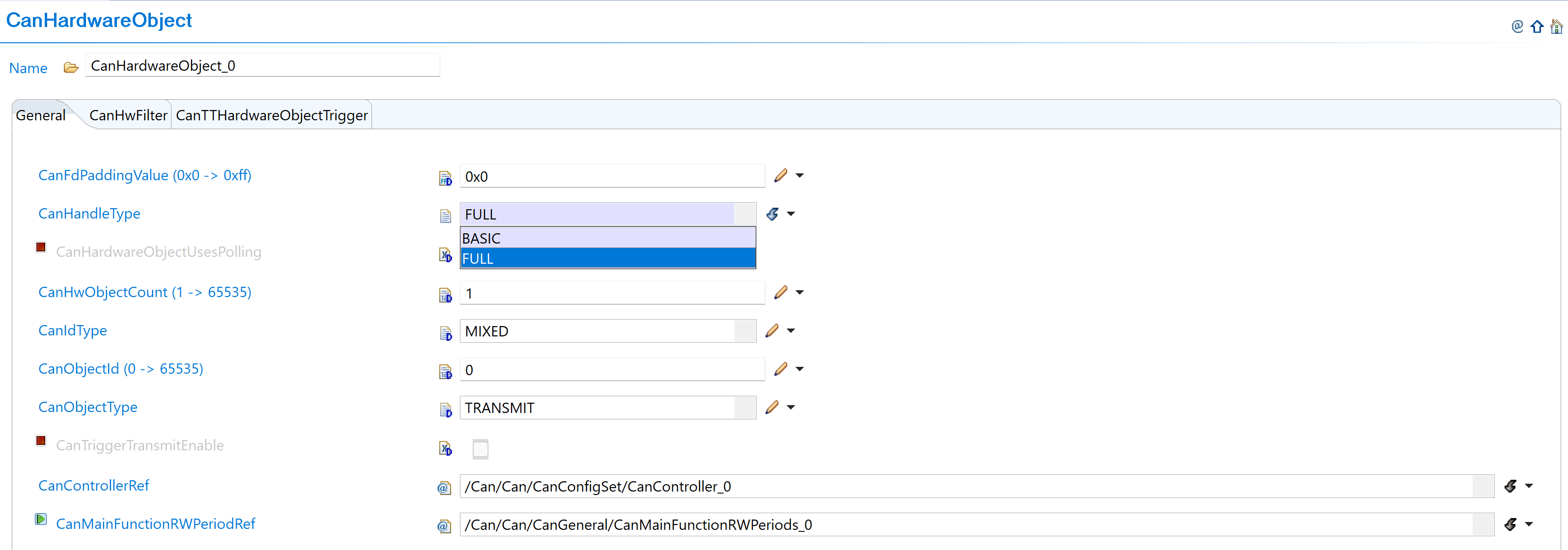 Select BASIC or FULL Type