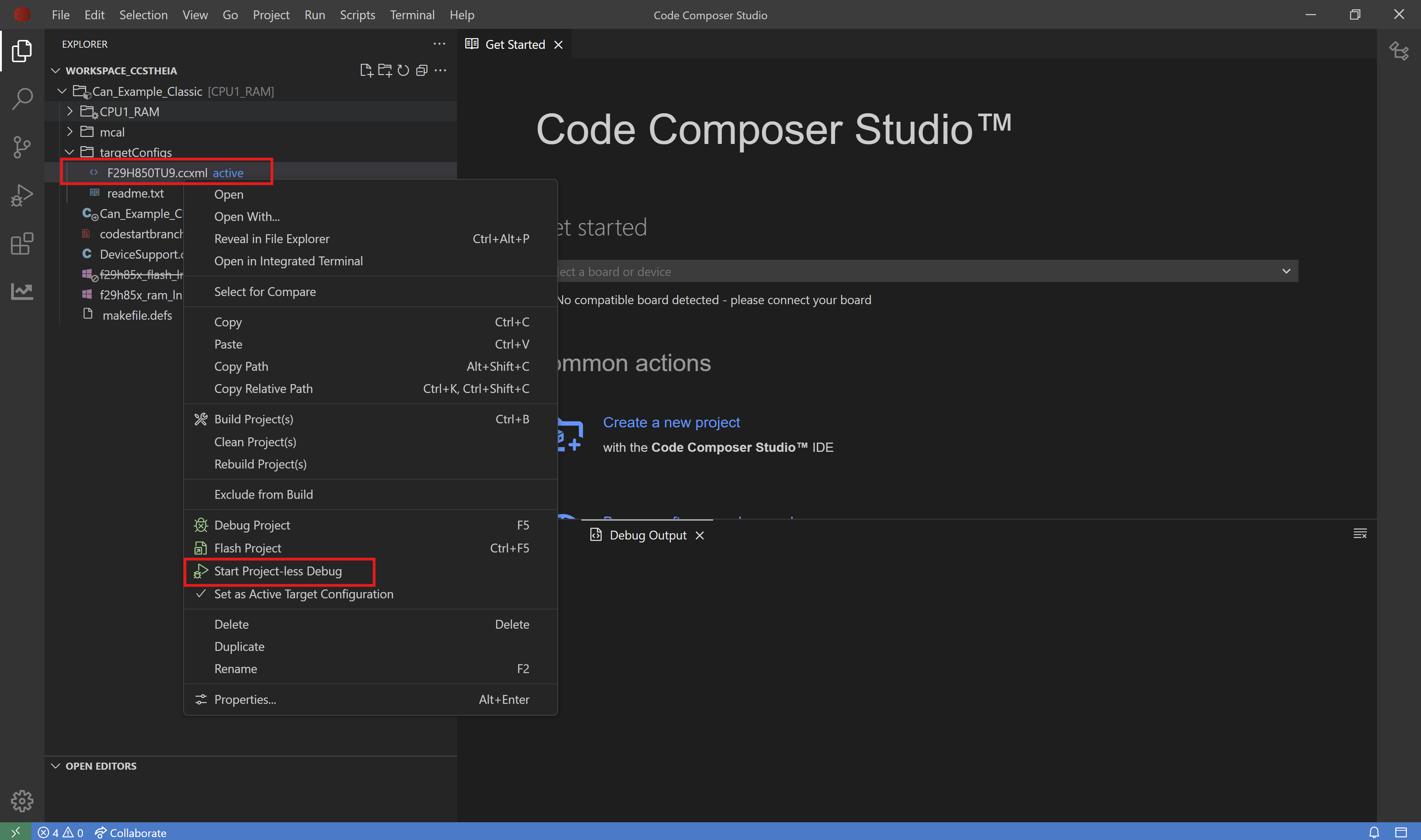 CCS Loading Executable Step1