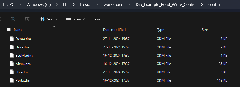 EB Tresos ECU Parameter definition files