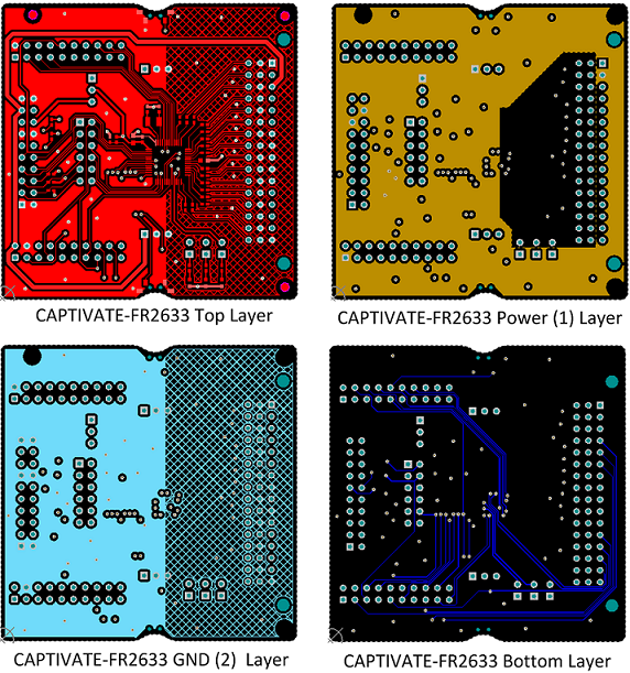 CAPTIVATE-FR2676 PCB Layout Layers