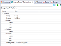 EnergyTrace™ Tab