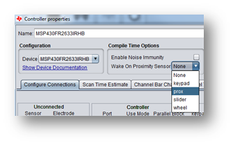 Selecting Wake on Proximity Sensor