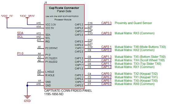 CAPTIVATE-PHONE Connection Schematic