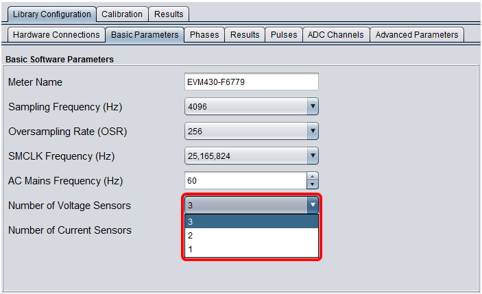 Select the Number of Voltage Sensors
