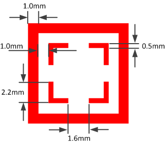 10mm Mutual Capacitive Button Dimensions