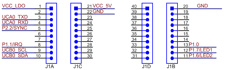 Launch Pad Connector and Pinout
