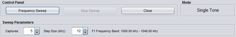 Frequency Sweep Controls